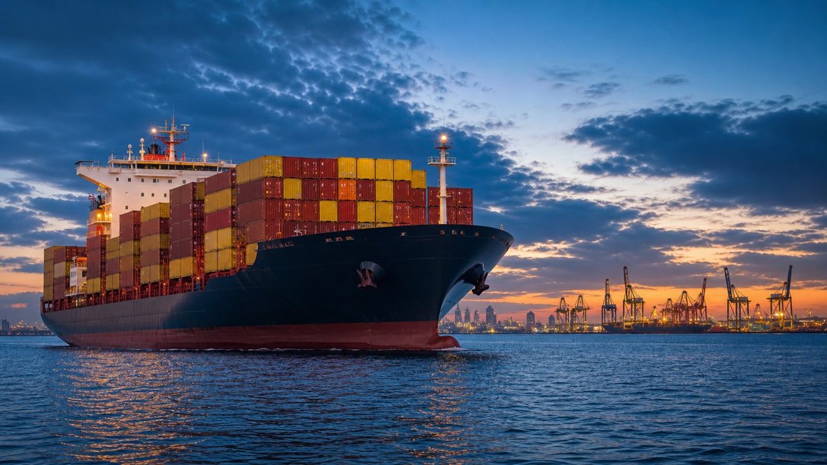 Shared containers on the weekly sailing